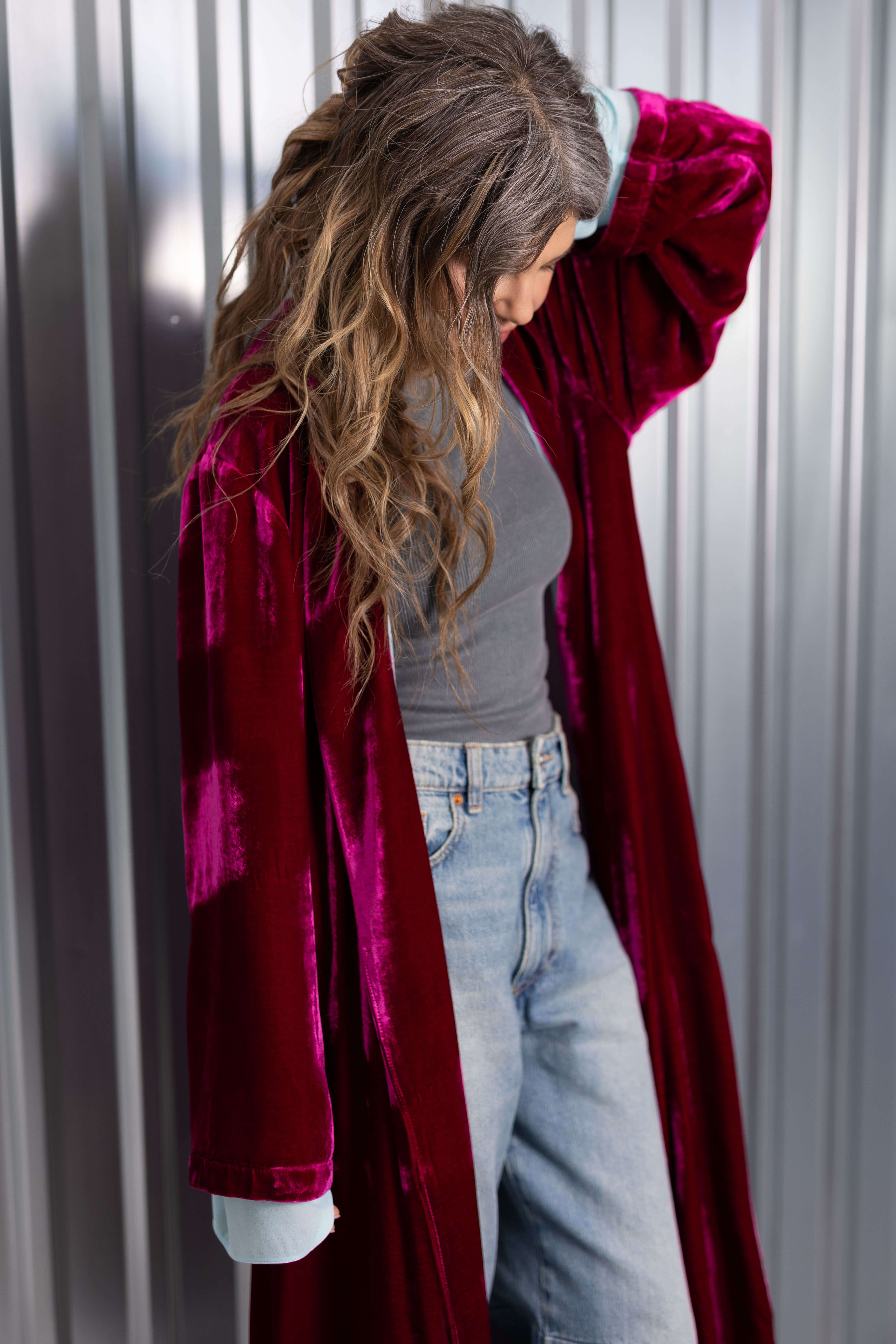 Оксамитове кімоно з шовковою підкладкою