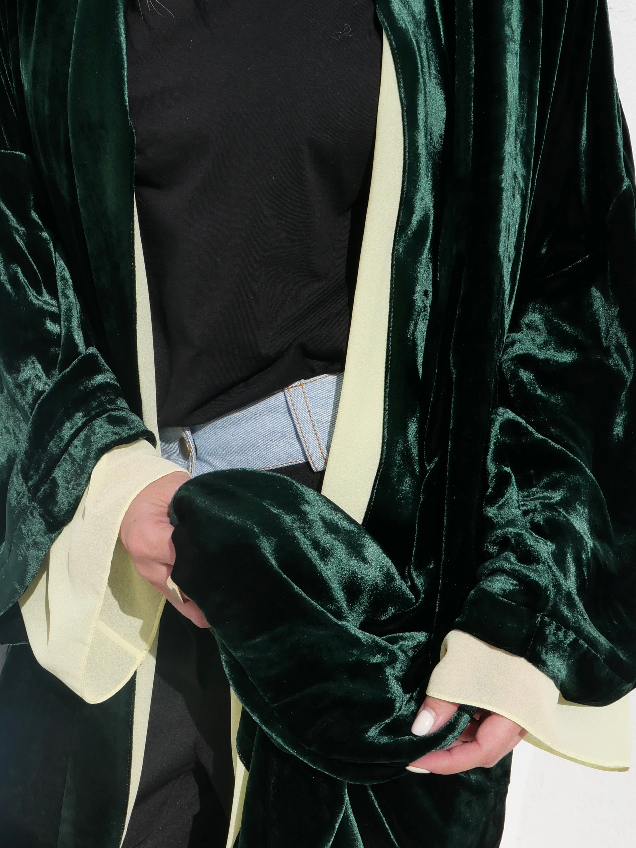 Оксамитове кімоно з шовковою підкладкою