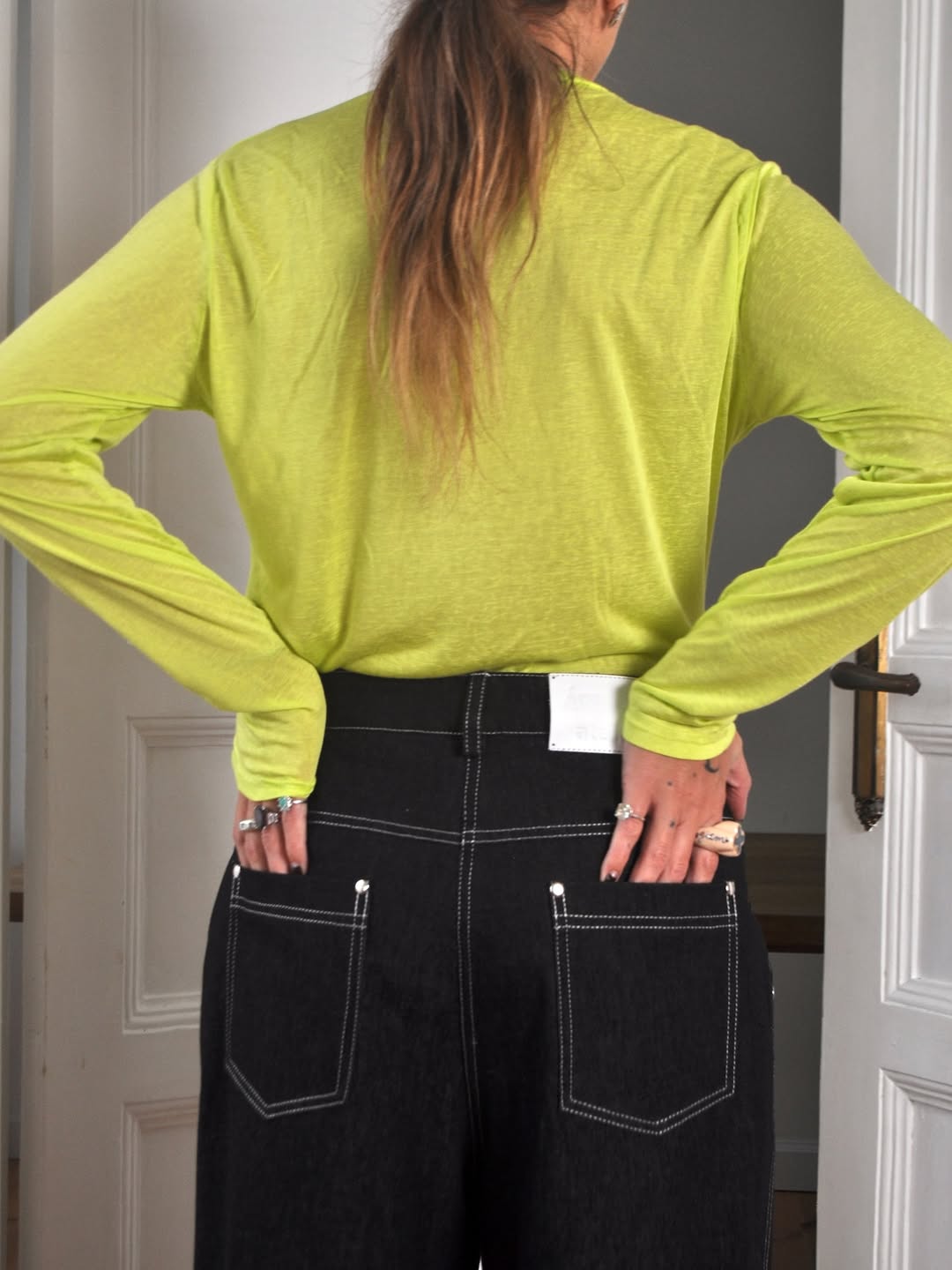 Денімові брюки широкого крою