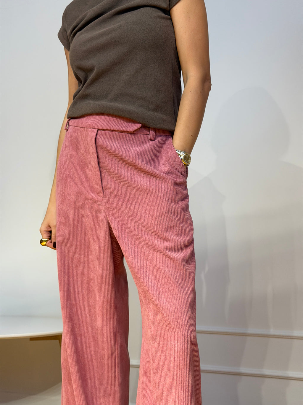 Вельветові брюки прямого крою