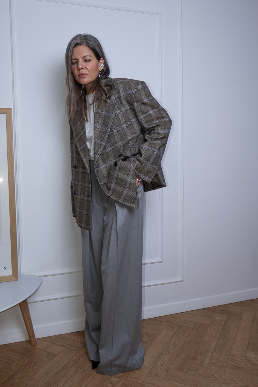 Класичний жакет у клітинку