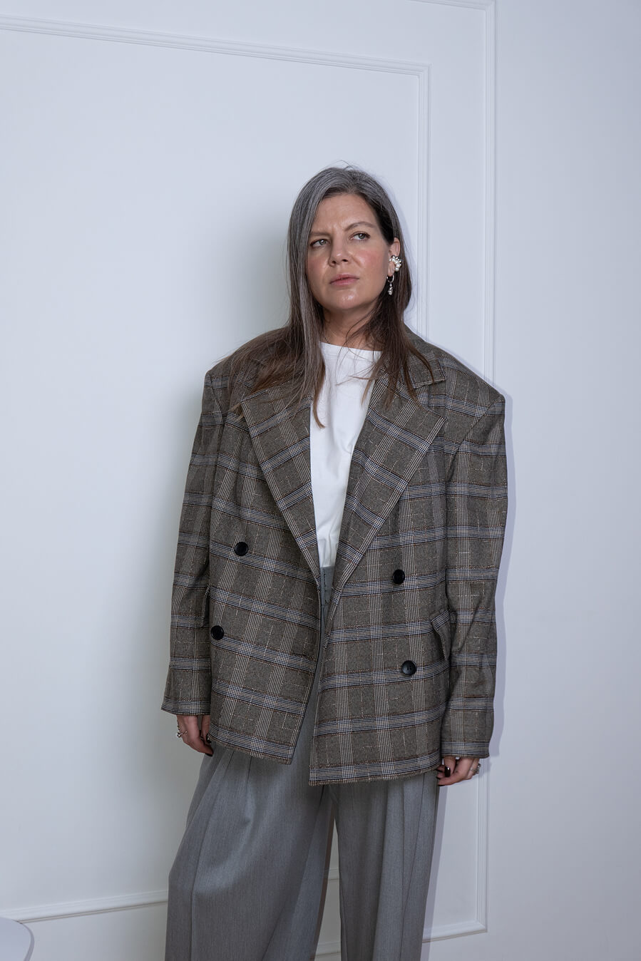 Класичний жакет у клітинку