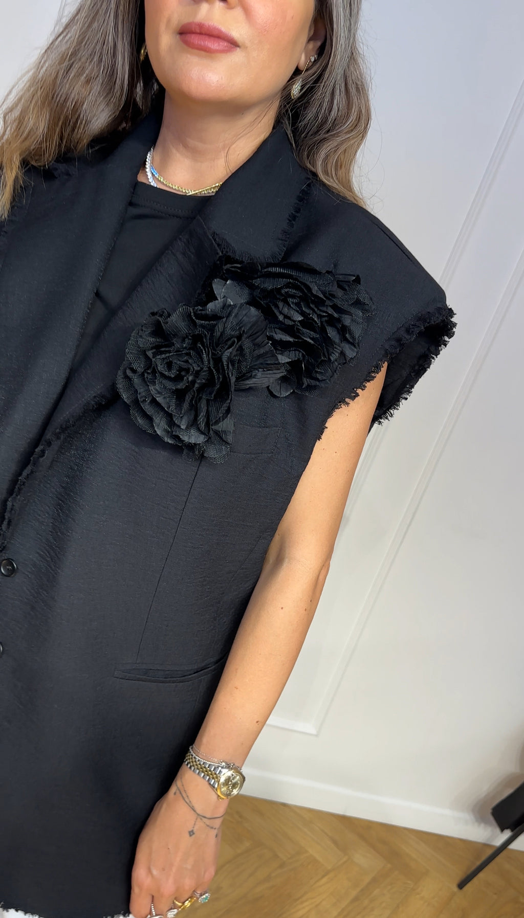 Лляна жилетка Oversize