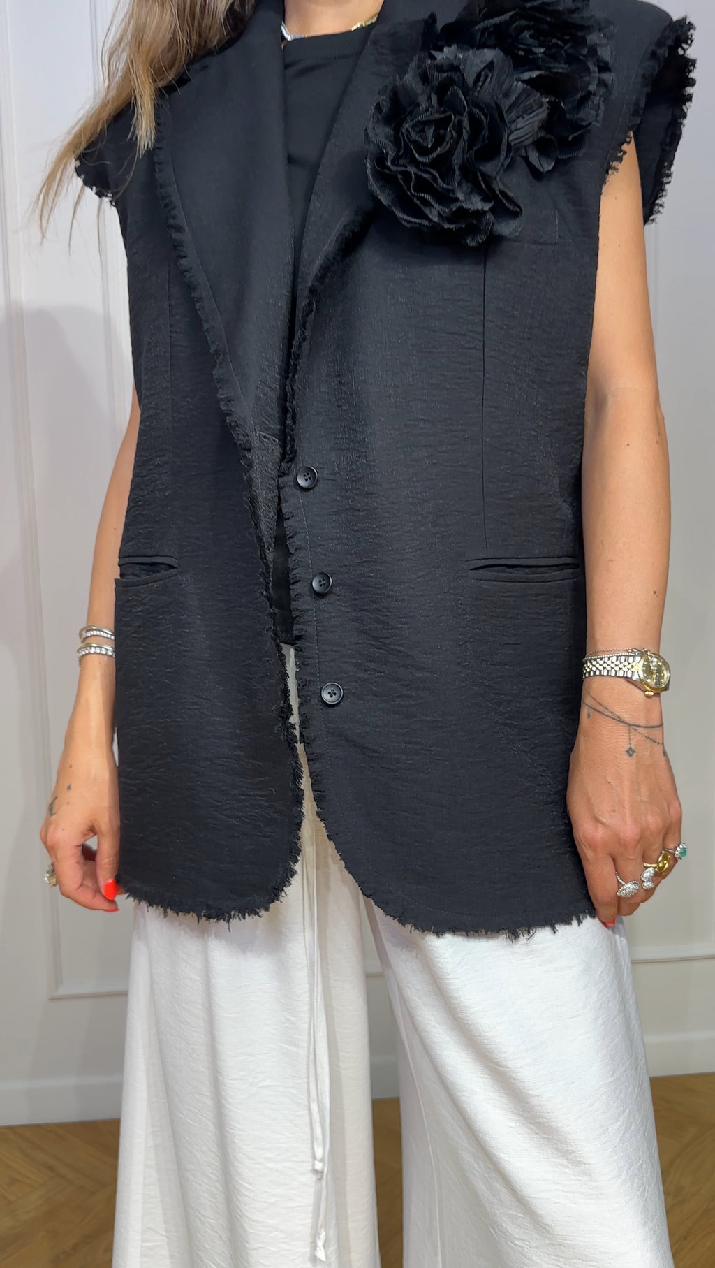 Лляна жилетка Oversize
