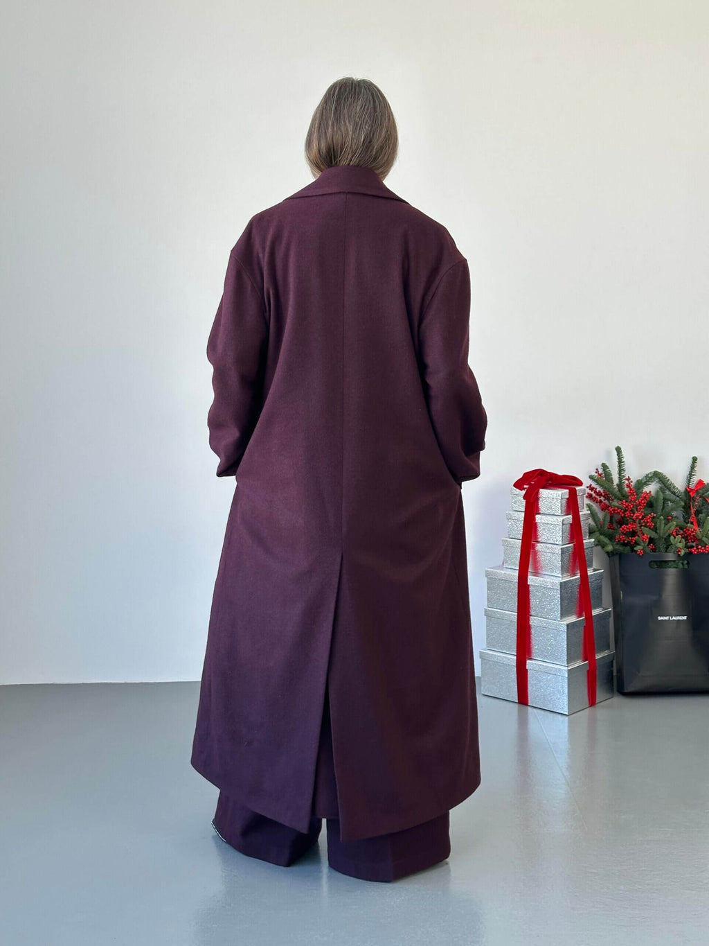 Максі пальто з вовни