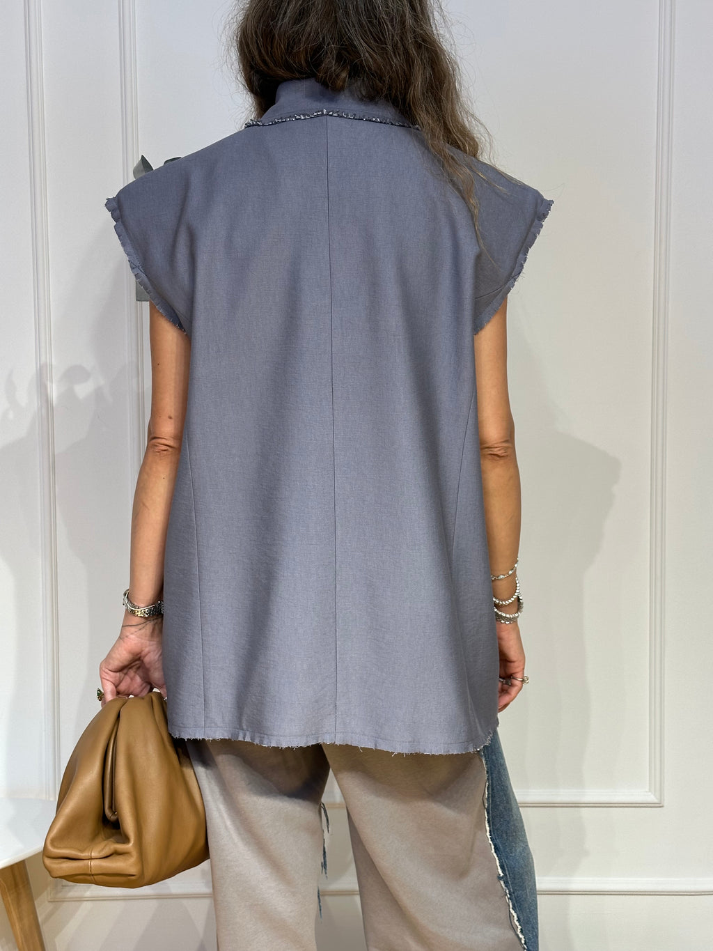 Лляна жилетка Oversize