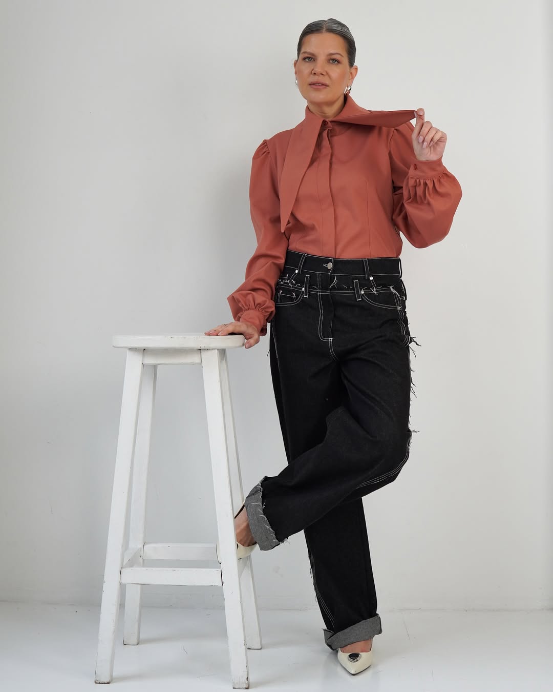 Сорочка з декоративним коміром