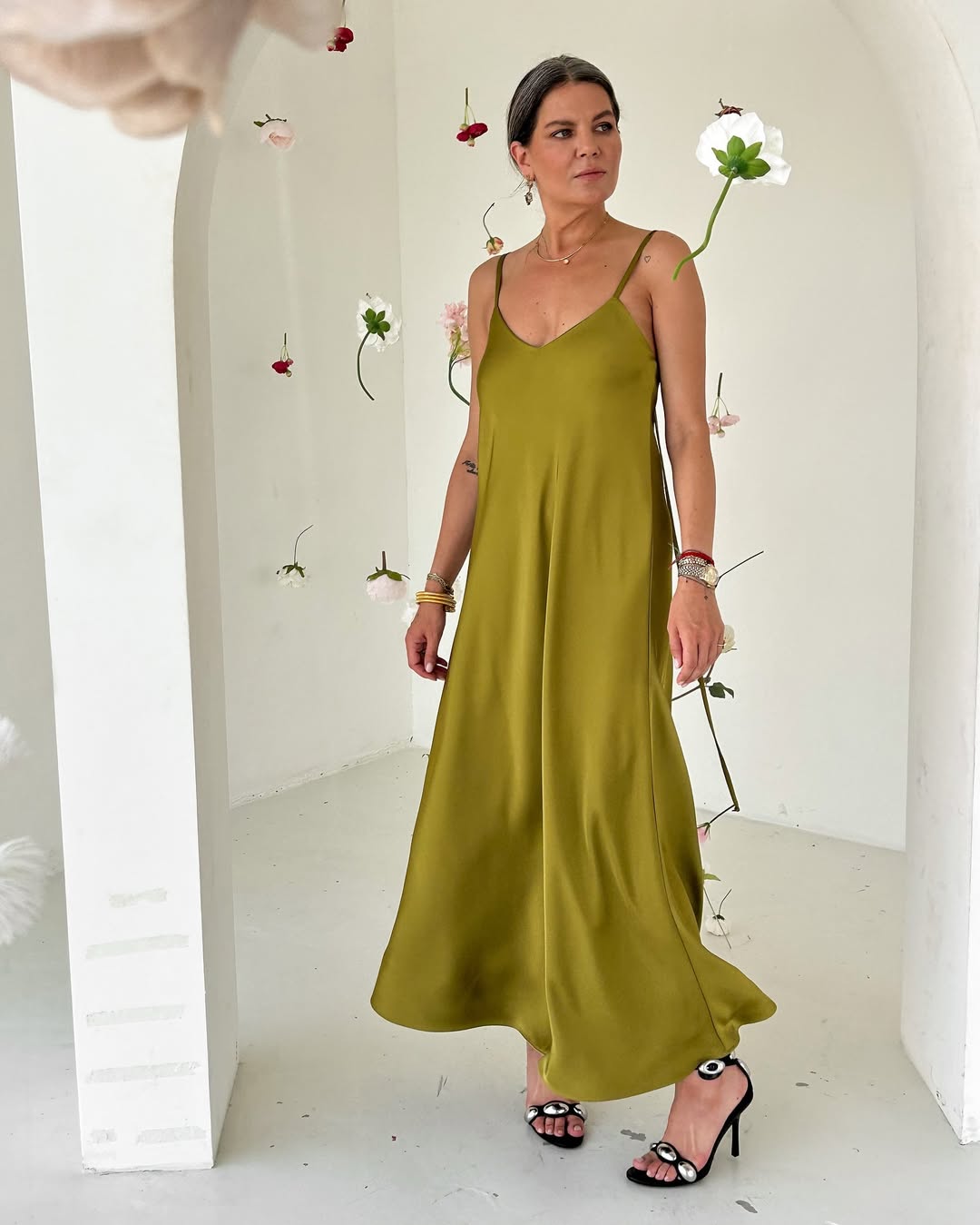 Максі сукня на бретелях