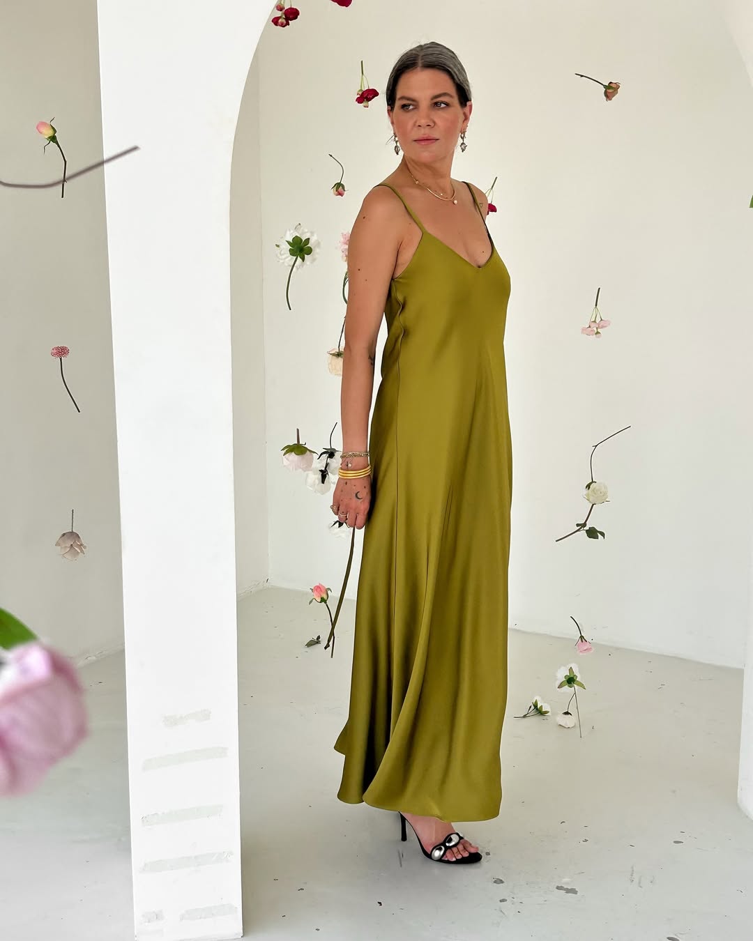 Максі сукня на бретелях