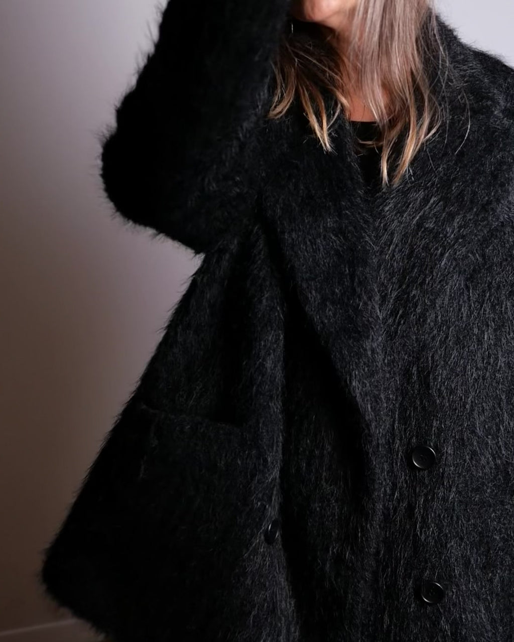 Піджак-пальто зі штучного хутра